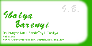 ibolya barenyi business card